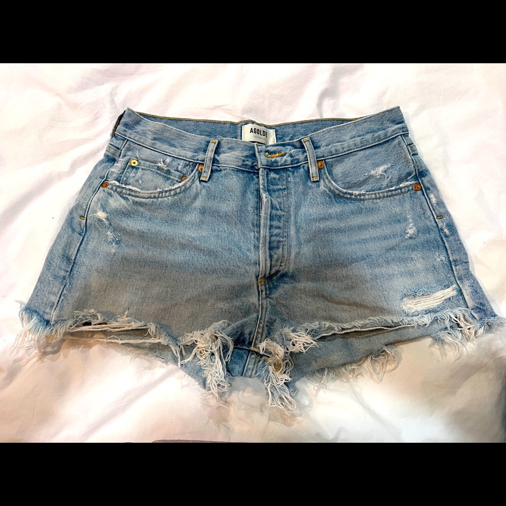 Agolde Parker Denim Shorts SZ 28 in Swapmeet